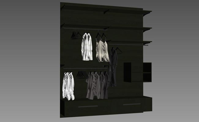3Д модел на гардероб от Poliform