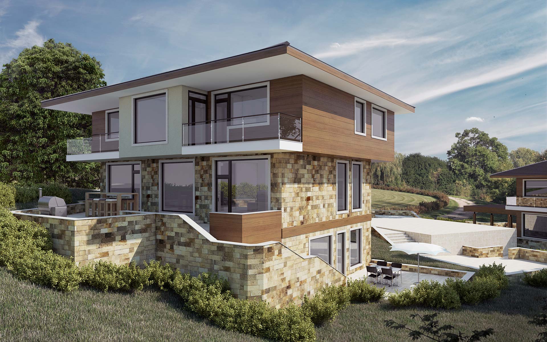 Exterior visualization of family house #2